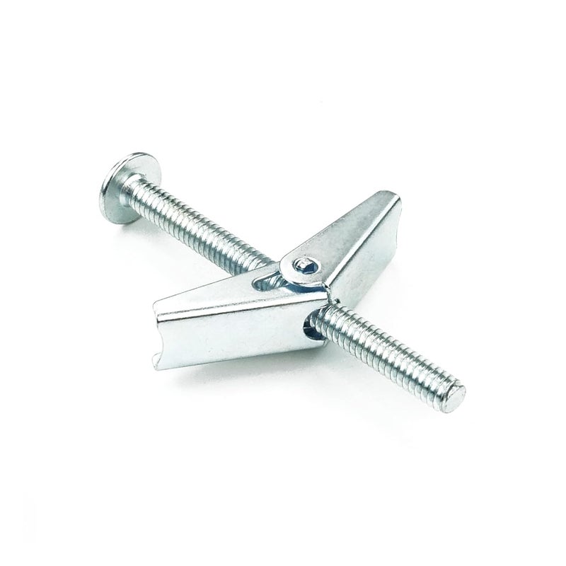 HASWARE Toggle Bolt Zinc Plated Steel and Wing Nut for Hanging Heavy Items on Drywall 1/4x3” (8 Pack) - Image 1